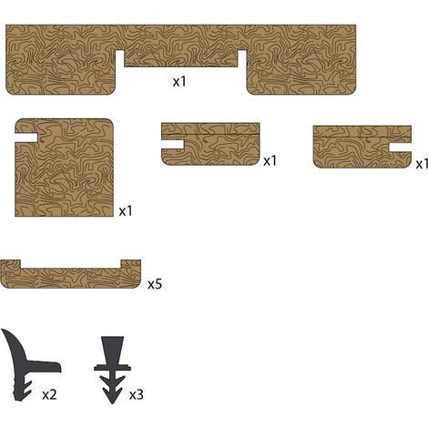 Kit d'habillage de baie en MDF recoupable pour SLID'UP 2300 (1/3)
