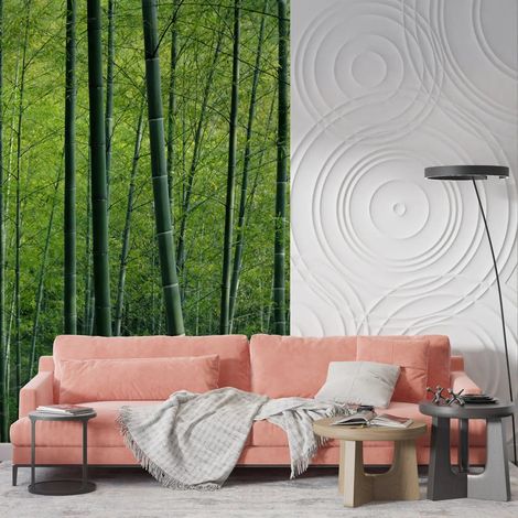 Papier peint foret de bambous dense 1 - 150 x 250 cm (1/2)