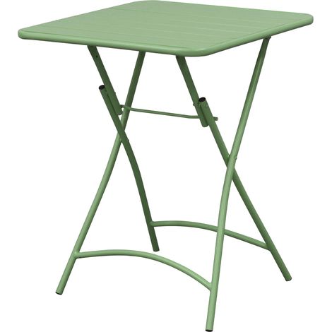 Table de jardin pliable en métal vert - BACA