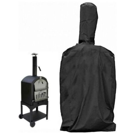Sollbry Housse pour Four À Pizza Extérieur,Couverture De Protection pour Barbecue,Imperméable,Contre Intempéries,210D Oxford Noir 165X65X45Cm (1/5)