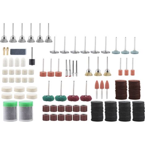 Kit de accesorios para herramientas rotativas para lijar, pulir y desbastar (347 piezas) (1/5)