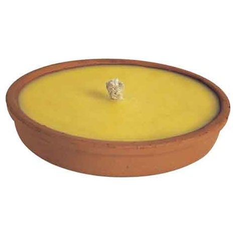 FIACCOLA ALLA CITRONELLA IN TERRACOTTA Ø 11x2,5h cm
