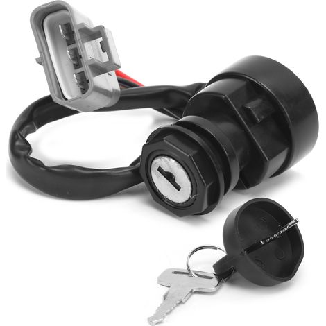 Contacteur de démarrage 3 fils avec 2 clés, remplacement pour YAMAHA ATV BIG BEAR 400 YFM400 4x4 2009-2012, interrupteur d'allumage neuf, kit clés inclus. (1/5)