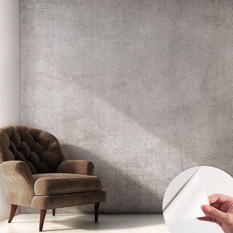 Selbstklebend Tapete modern Wohnzimmer - Wanddekoration - einfach anzubringen Betonmuster 250x250 cm (1/5)