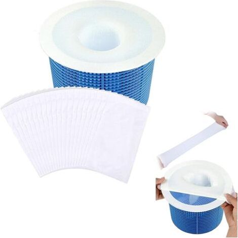 Lot de 20 Chaussettes Piscine, Réutilisable et Super Élastique pour Panier de , de Pompe, Piscine, Spa (1/4)