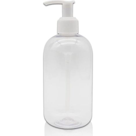 Bardusch-Flacon rechargeable transparent épais de 500 ml avec pompe, pour savon, lotion ou shampoing