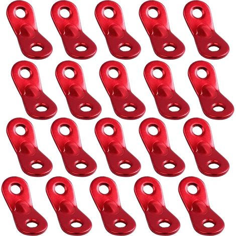 20 Tendeurs Cordage Tente Aluminium Rouge Poulie Corde Camping Randonnée Bohrding (1/5)