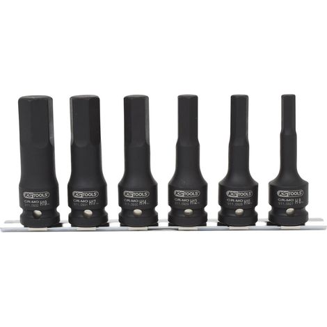 KS TOOLS 1/2" Juego de vasos de impacto largos para puntas 6 pzs. - 515.1104 (1/2)