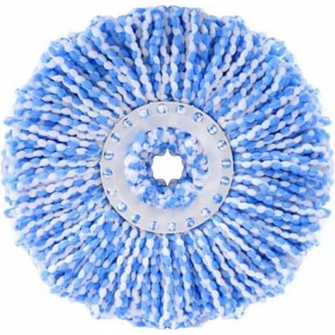 Têtes Microfibre Balai Rond Têtes Mop Rotation à 360 pour Nettoyage des Sols (Diamètre 16 cm, bleu) (1/5)