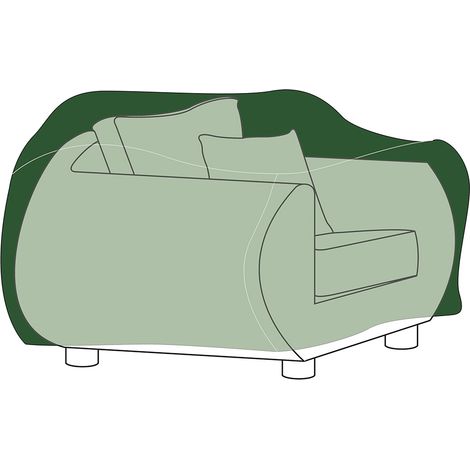 Housse de protection altadex fauteuil verte 130 x 90 x 70 cm polyester (1/6)