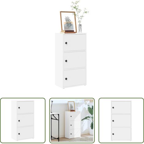 vidaXL Bücherregal Holzwerkstoff - Bücherregal Weiß 40x24x77 cm Holzwerkstoff (1/5)