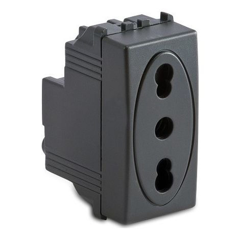 Presa 2P+T 10/16A Bipasso Grigio Modo ( Master Cod. 31159 )