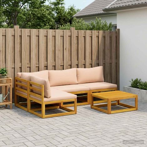 vidaXL Sofa Set 5 pcs Natural Solid Acacia Wood (1/5)
