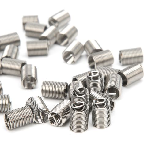 50 inserts filetés mâles et femelles réducteurs, outil de réparation d'écrous, visserie en acier inoxydable M8x1x2,5D (1/5)