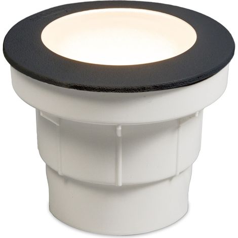 QAZQA Ceci - LED Dimmable Spot encastrable de sol Moderne variateur inclus - 1 lumière - Ø 120 mm - Noir - Moderne - Éclairage extérieur (1/4)