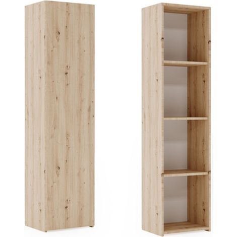 Libreria chiusa LONI 160x40 cm rovere Artisan con anta e ripiani interni (1/5)
