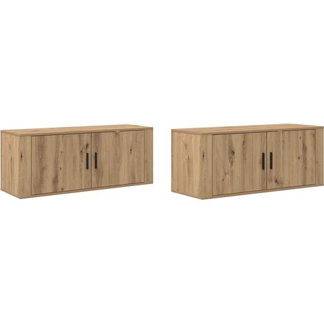 Maison Exclusive - Wand-TV-Schrank Set 2 pcs Artisan-Eiche 100 x