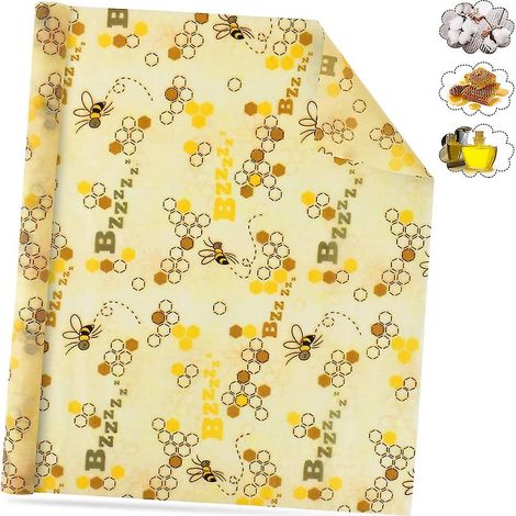 3-teiliges Set aus Bienenwachs-Geschenkpapier und wiederverwendbaren Bio-Bienenwachstüchern (1/5)