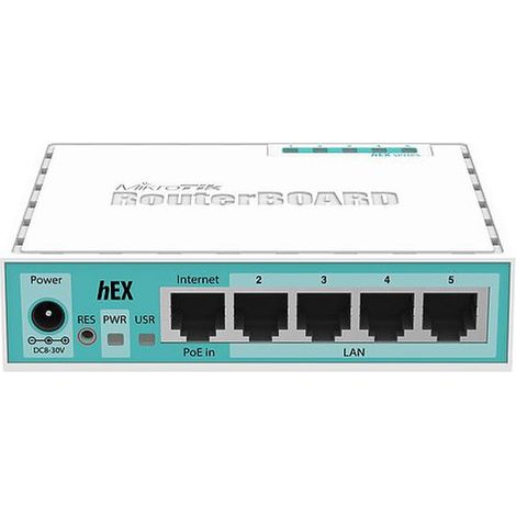 MikroTik RB750Gr3 hEX 5x Gigabit Ethernet Router Dual-Core 880MHz 256MB RAM USB microSD (1/5)