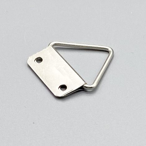 Crochets pour cadres photo, accessoires pour cadres de calligraphie et de peinture, quincaillerie, anneaux de suspension à deux trous, fixation murale, grands crochets triangulaires horizontaux argent (1/5)