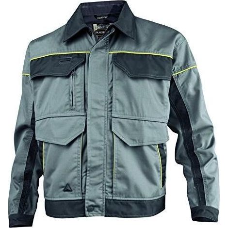 Deltaplus 5428530 M2 Corporate Giacca da Lavoro Manica Lunga Cerniera 6 Tasche Taglia S colore Grigio Bicolor