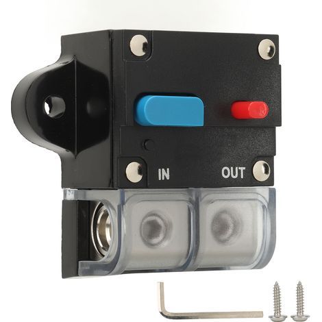 Disjoncteur réarmable DC24V, bouton de réinitialisation manuel résistant aux hautes températures pour voitures, navires, bateaux RV 150A (1/5)