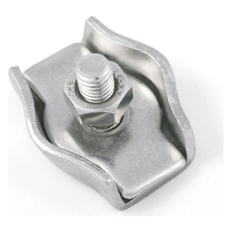 2 PEZZI - MORSETTO SIMPLEX PER FUNI INACCIAIO ZINCATO Ø3MM (1/2)