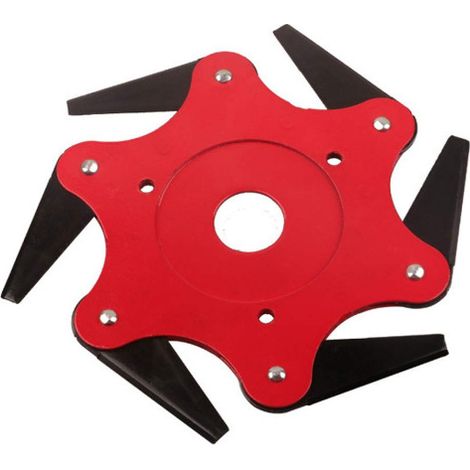 Tête de rasoir en acier, mise à niveau professionnelle en métal, lame de désherbage universelle (rouge), 1 pièce, diamètre 245 mm (1/4)