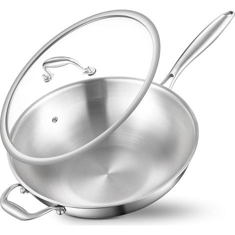 Inch Three Layer Stainless Steel Wok Pan (1/5)