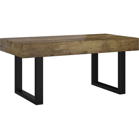 Maison Exclusive - Couchtisch Dunkelbraun und Schwarz 90x45x40 cm