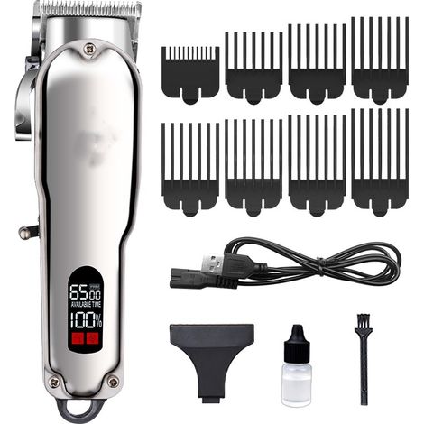 Tondeuse à cheveux professionnelle - USB avec 8 peignes de guidage (1/5)