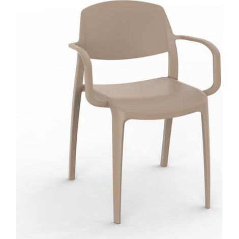 Fauteuil Smart Resol plastique beige - Lot de 4 (1/5)