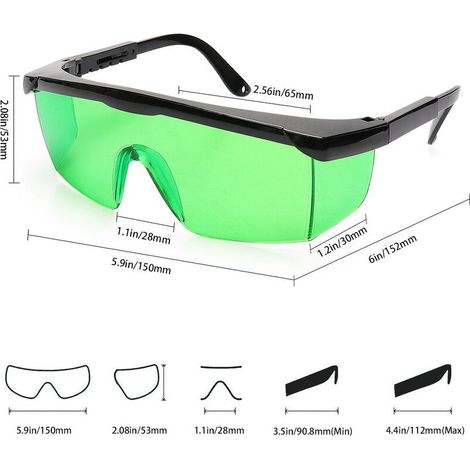 Grüne Laser-Verstärkungsbrille, Schutzbrille für Rotations- und Mehrlinienlaser, Schutzbrille (1/4)