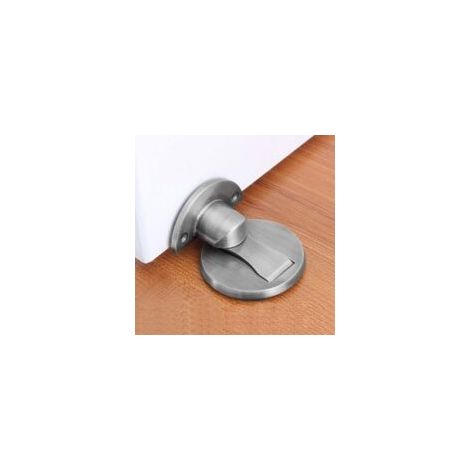 Magnetische Türstopper, magnetische Türstopper aus gebürstetem Nickel, magnetische Türstopper aus Metall zur Bodenmontage, verdeckte Türstopper mit Kleberückseite, Türstopper – Crezuo