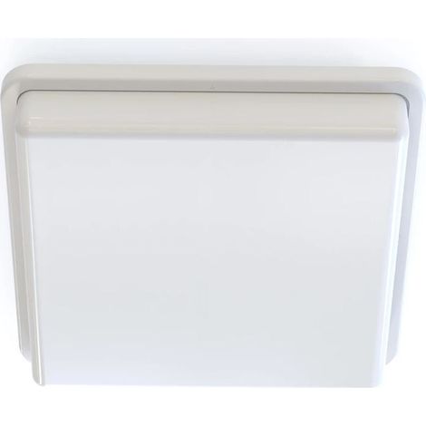 Plafonnier salle de bain carré blanc détecteur 2xE27 IP65