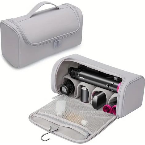 Étui de voyage – l’ensemble complet d’accessoires et d’outils de coiffage Dyson Airwrap – Étui de rangement portable avec crochet métallique compatible avec tous les modèles Airwrap. (1/4)