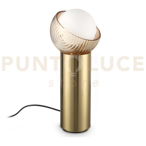 BLOOM LAMPADA DA TAVOLO 1 LUCE ATTACCO G9 LAMPADINA INCLUSA COLORE OTTONE H.27CM