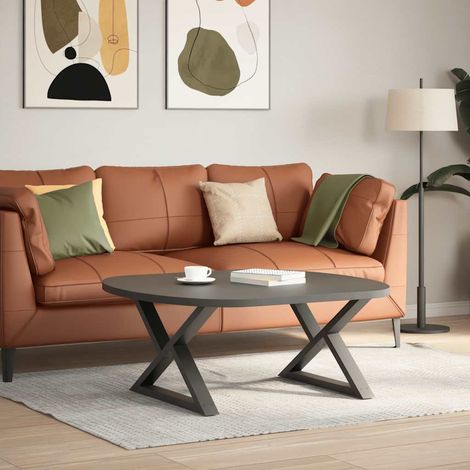 vidaXL Coffee Table Legs 2 pcs Anthracite 70x(42-43,3) cm Steel (1/5)