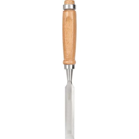 Flacher Holzmeißel mit Holzgriff, robustes Profiwerkzeug, Cr V 16 mm, Heimwerkerzubehör (1/5)