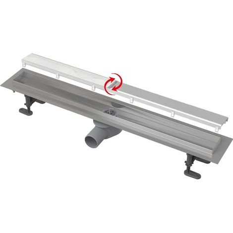 Alca - Duschwanne Double Fit and Go 95 cm, inkl. Rost, Edelstahl APZ13-DOUBLE9-950 (1/2)