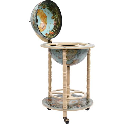 Maison Exclusive - Cantinetta a Globo da Bar con Supporto in Eucalipto Blu (1/5)