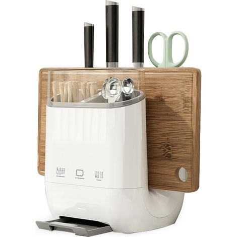 Multifunktionaler Utensilien-Organizer für die Küchenarbeitsplatte – 3-teiliges Design mit Messerschlitz, Besteckhalter und Platz für ein Sc (1/5)