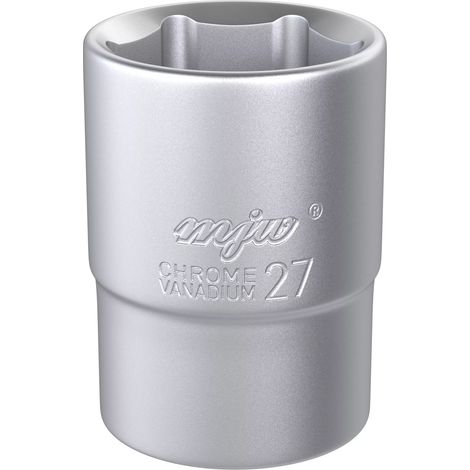 Vaso de 3/4 de pulgada para tornillos de acero CRV hexagonal de 27 mm (1/4)