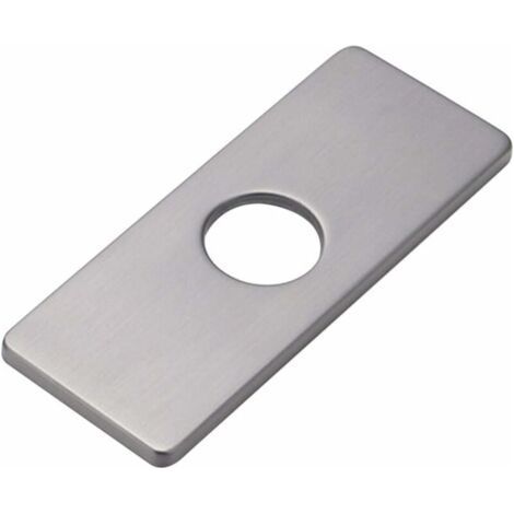 Plaque de recouvrement évier Acier Inoxydable Nickel Brossé Gris Cache-trou Robinet Design Universel Résistant