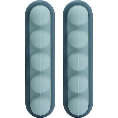 Set mit 2 selbstklebenden Silikon-Kabelorganisatoren für den Schreibtisch zur Aufbewahrung und zum Ordnen von Lade- und Datenkabeln (dunkelblau, hellblau) (1/5)