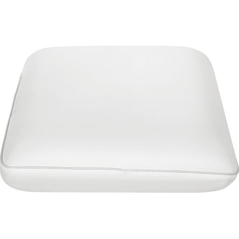 Nackenstützkissen aus Memory-Schaum, 60 x 40 cm, ergonomisches Nackenstützkissen mit abnehmbarem Bezug, cremeweiß