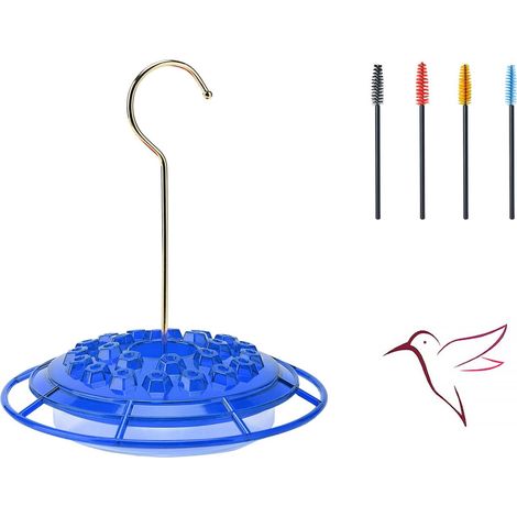 Mangeoire à oiseaux avec 24 trous, perchoir et récipient pour la nourriture ou l'eau, adaptée aux cages et aux zones d'élevage domestiques.-AquaForge (1/5)