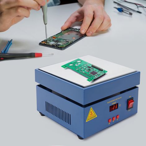 YISSALE-Table de soudage préchauffée numérique 800 W, 946 W, 20x20 cm, plaque chauffante pour soudage, préchauffage par micro-ordinateur, plaque chauffante (1/5)
