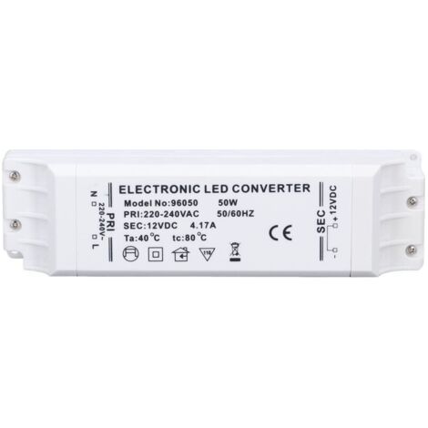AC 220V LED Driver Dimmable LED Driver 50W 12V 4.17A ABS Power Transformer LED Constant Current Power Supply for LED Strips Cabinet Lights (1/4)