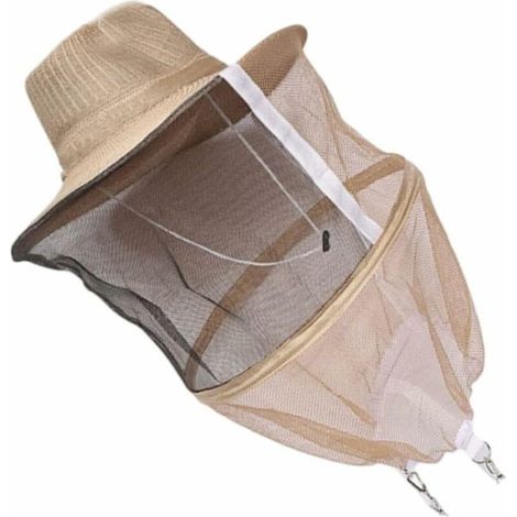 Chapeau d'apiculture avec voile anti-moustiques chapeau d'apiculteur masque de tête chapeau de machine (1/4)